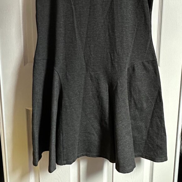 Lauren Ralph Lauren XL Gray Sleeveless Fit Flare Flounce Ponte Knit Dress - Picture 2 of 7